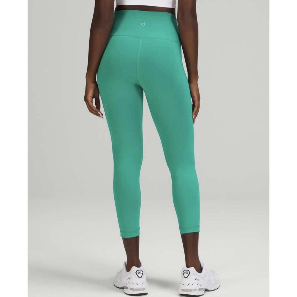 Lululemon Women’s Sz 6 Wunder Under High Rise 24” Maldives Green Leggings